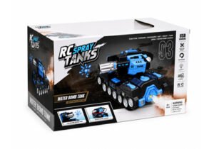 Tanque a Control Remoto Lanza Spay de Hidrogel Azul con Luz y Sonido