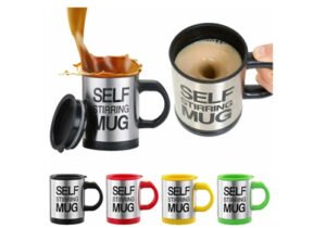 Taza Jarra Con Revolvedor Automatico Mezclador Cafe Leche