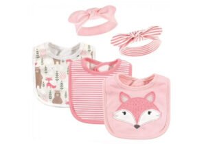 Baberos X3 + Vinchas X2 Color Rosa Pastel