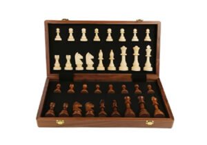 Juego De Ajedrez Grande Clásico Piezas En Madera 39x39x3cm