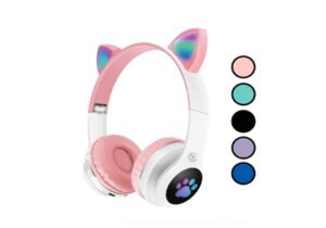 Vincha Auricular Gato CATBASS con Bluetooth y Bass de Varios Colores